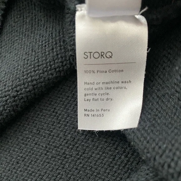 StorQ Maternity Cloud Cotton Crewneck Black Sweater Women’s Size XS Small - Picture 8 of 10